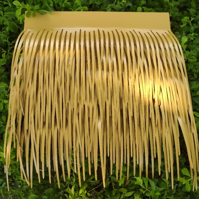 铝合金仿真茅草屋顶阻燃毛草防火铝制稻草铝合金茅草瓦铝茅草 铝合金