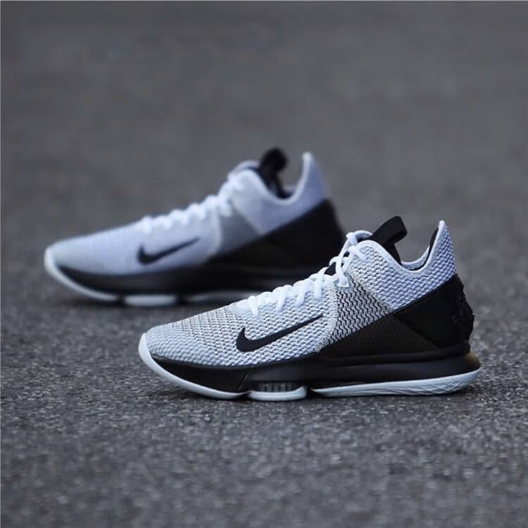 开学季 詹姆斯见证5代狮子头南海岸大胡子潮流运动篮球鞋 黑白 40