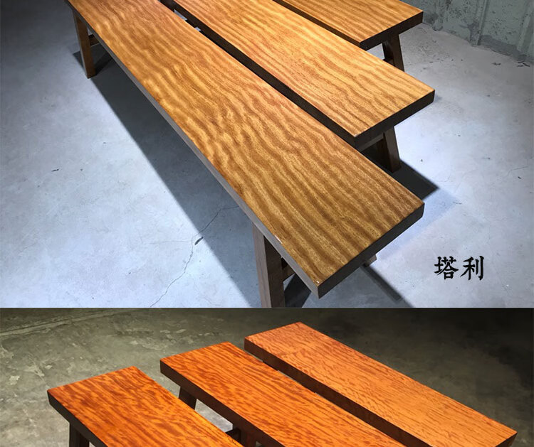 长条凳子实木长板凳大板凳餐桌凳奥坎凳子巴花凳子椅子原木中式家用大