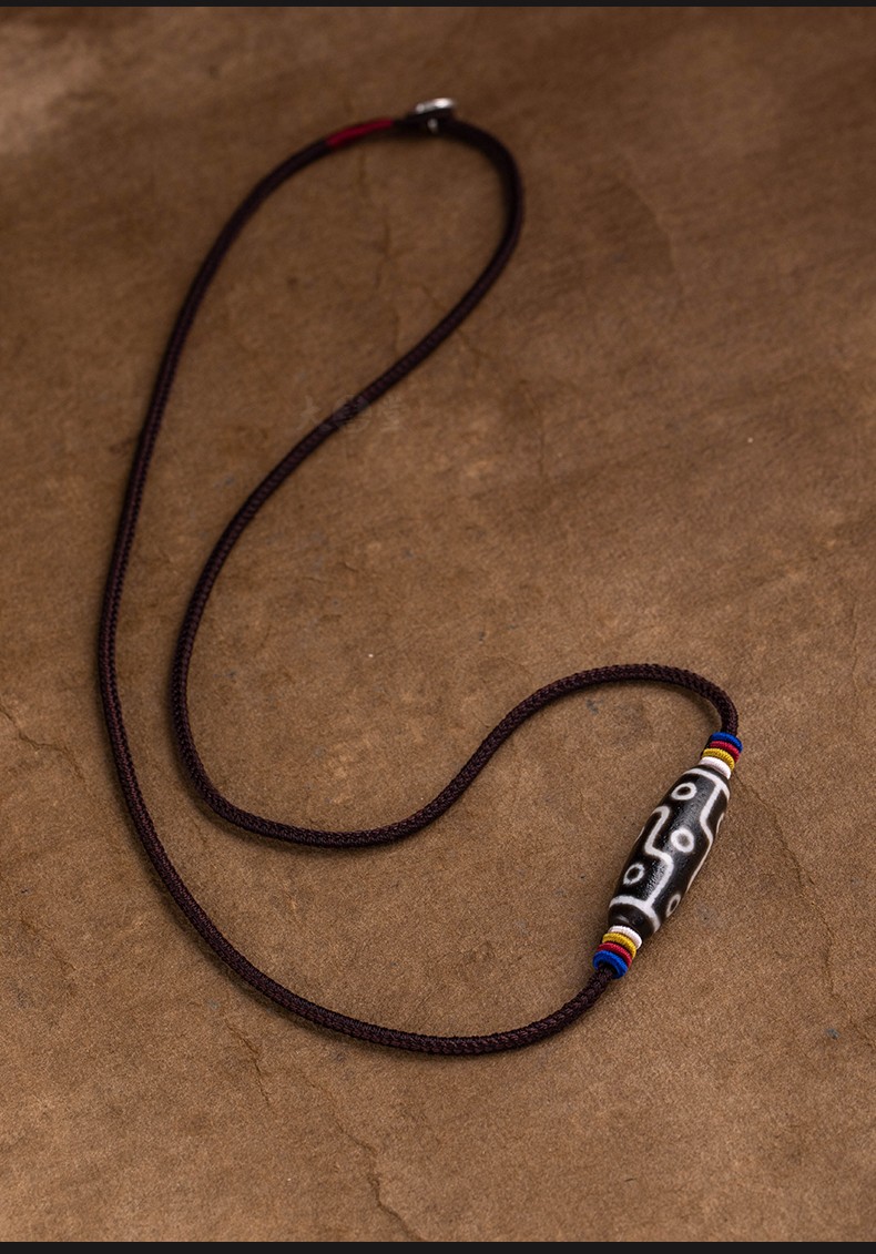 御大师s925银本命佛天然玛瑙九眼天珠吊坠男士锁骨链女项链挂件大势至