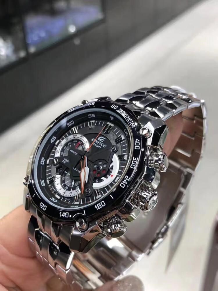 卡西欧手表男款运动摆秒红牛限量版钢带防水夜光机械型男表 efr-539d