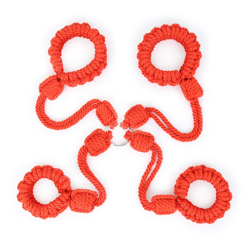 手工编织束缚颈套手脚铐绳艺惩戒教具可调节捆绑绳 sm情趣用品男女用