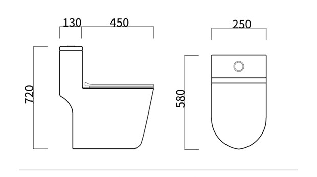 九牧王迷你家用陶瓷马桶小号小户型坐便器超短小尺寸58cm卫生间小户型