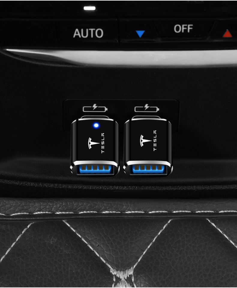 特斯拉车载充电typec转usb转接头model3modelymodelxmo车载充电器转换