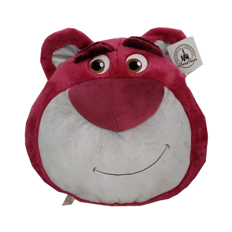 适用于生日礼物玩具总动员3 toy story草莓熊头毛绒抱枕靠垫lotso熊