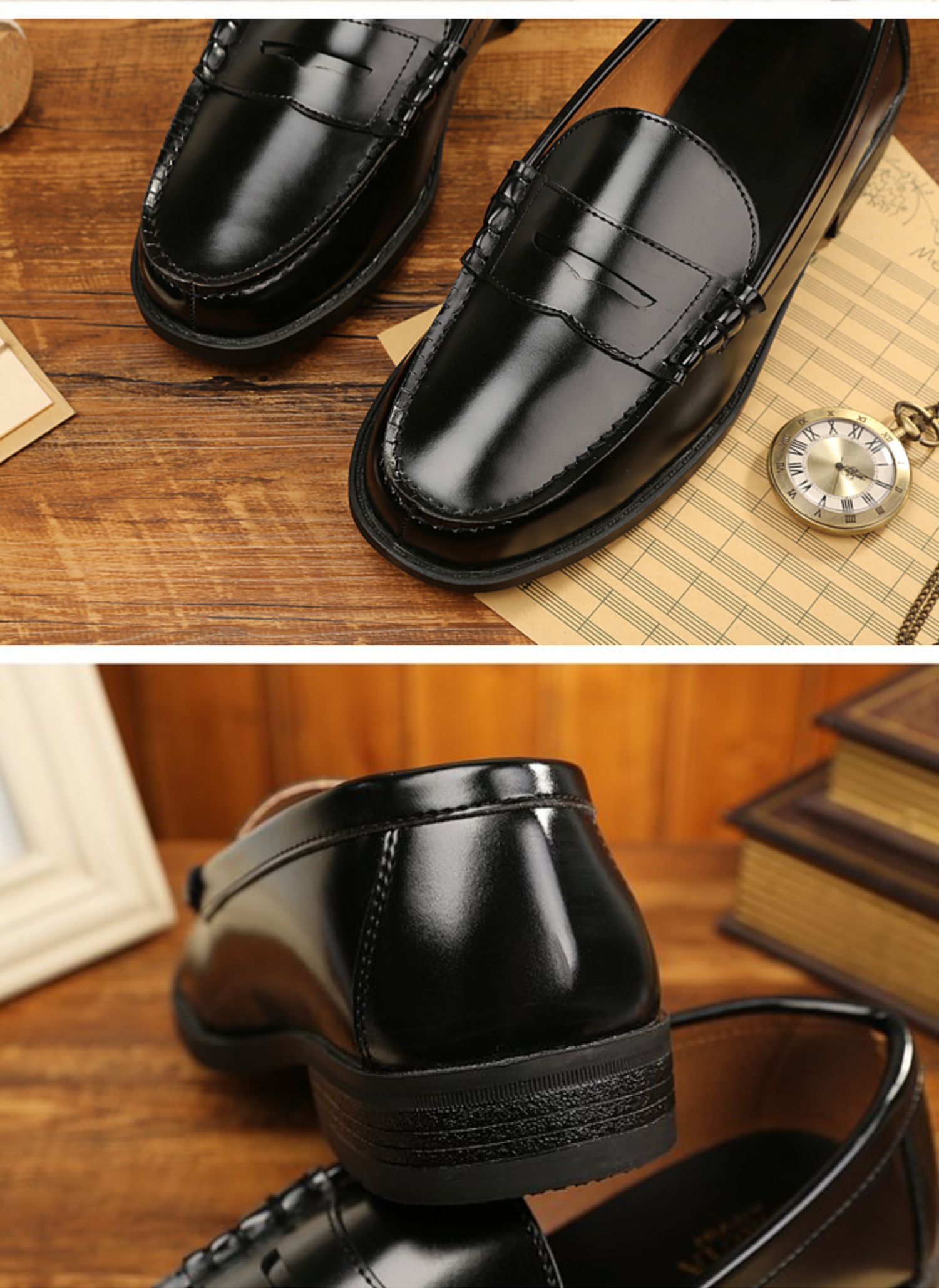 雪松日式鞋3e男款cosdk制服鞋黑色茶色正统学生鞋子男校服黑色38