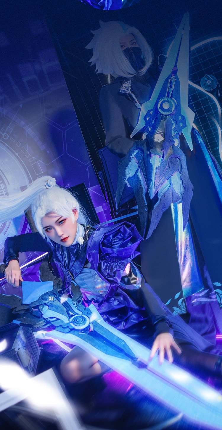 王者兰陵王cos服情人节特工皮肤默契交锋花木兰cosplay男女装假发 花