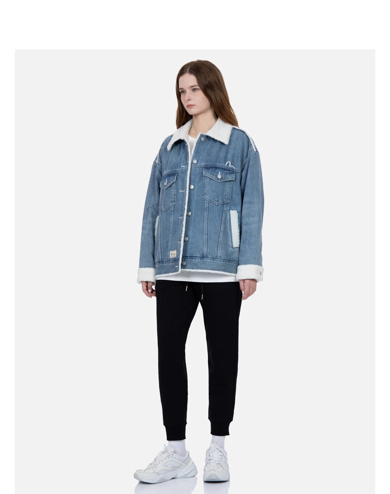 evisu 2022年秋冬新款 女士小海鸥及家花刺绣运动裤 黑色 xs【图片