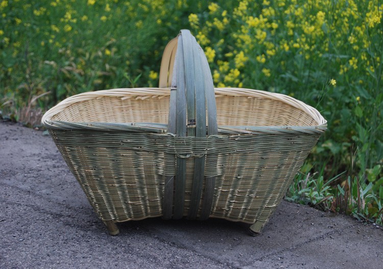 农村竹篮 手工编织手提篮子买菜篮子竹编鸡蛋篮厨房收纳筐水果礼 水果