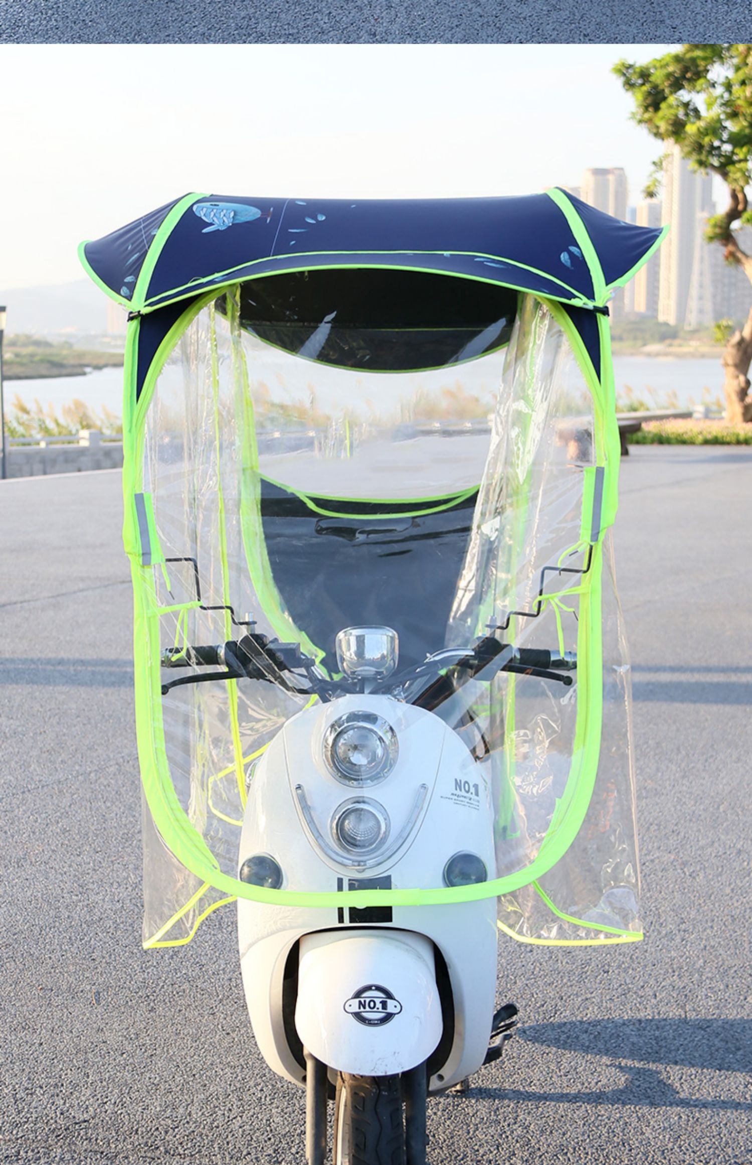 电动车防雨罩 雨棚电瓶车新款电动摩托车遮阳伞挡风罩自行车棚篷加厚