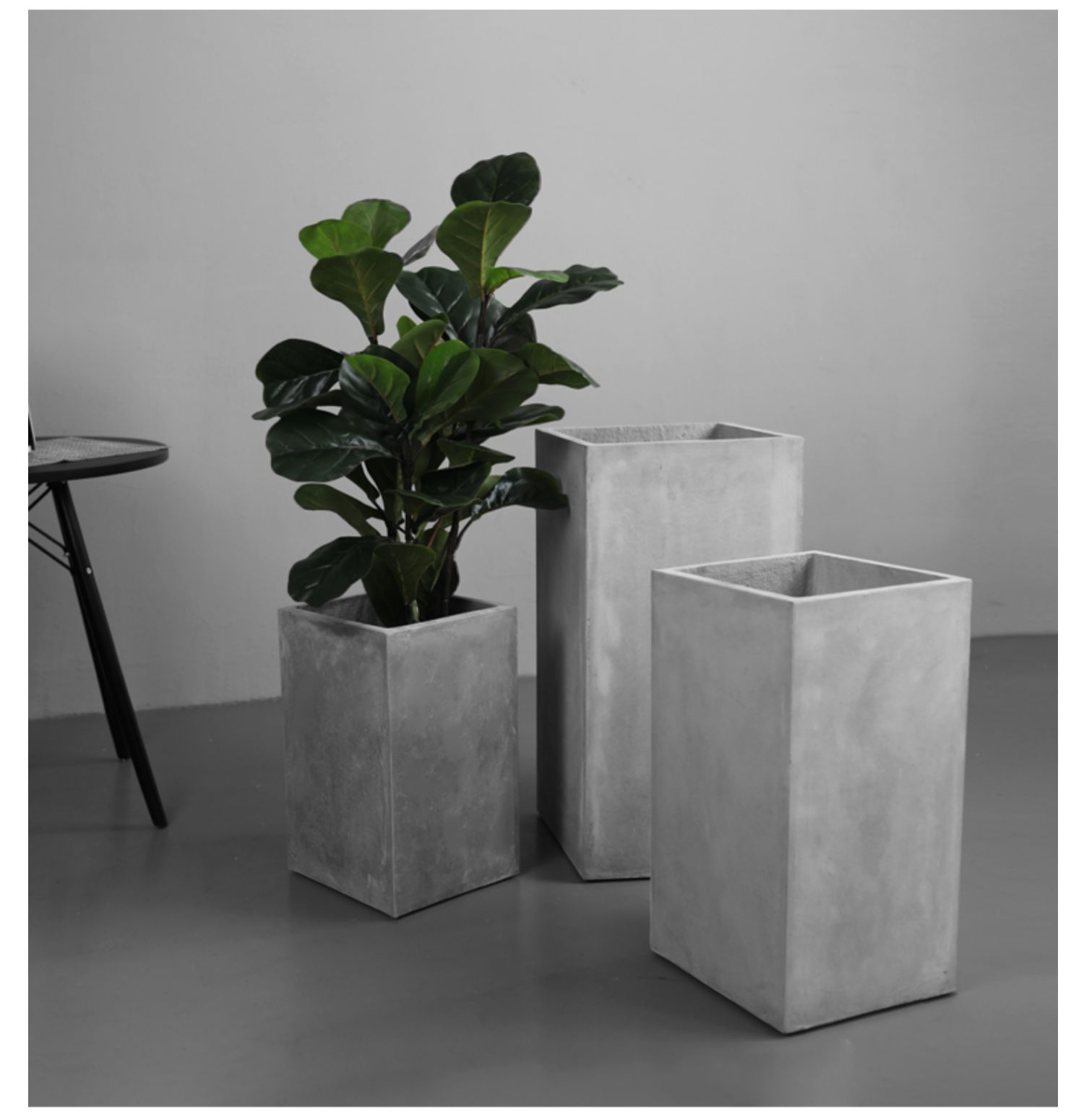 长方形水泥花盆北欧风格大型户外马槽阳台庭院种植箱特定制麦桑荷 长