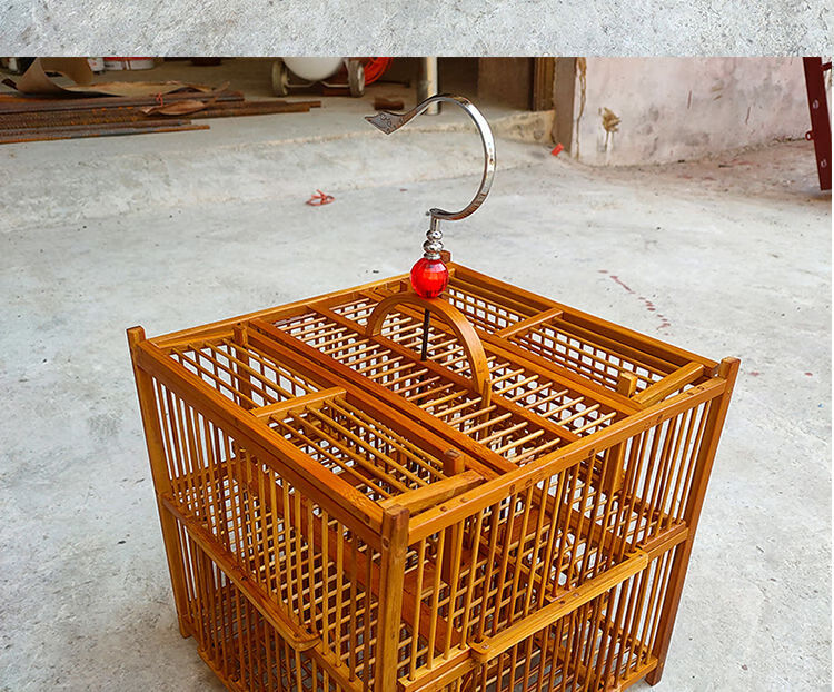 凡佰酷精致黄豆鸟画眉打笼拍笼踏笼自动麻雀绣眼笼竹制鸟笼养笼排笼