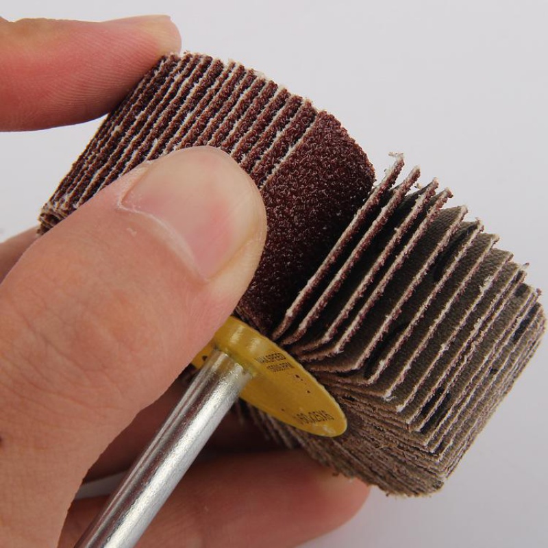 带柄叶轮磨头百叶轮打磨头除锈砂纸圈砂轮百叶片砂纸页轮抛光柄6外径