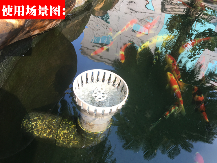 日胜过滤式水面排水口面吸阻挡饲料落叶锦鲤鱼池防杂物双层撇渣器 110