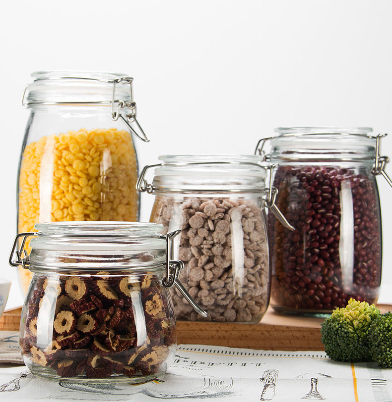 白糖罐密封糖罐子白砂糖家用装白糖的密封罐陈皮冰糖玻璃汽水瓶子储物