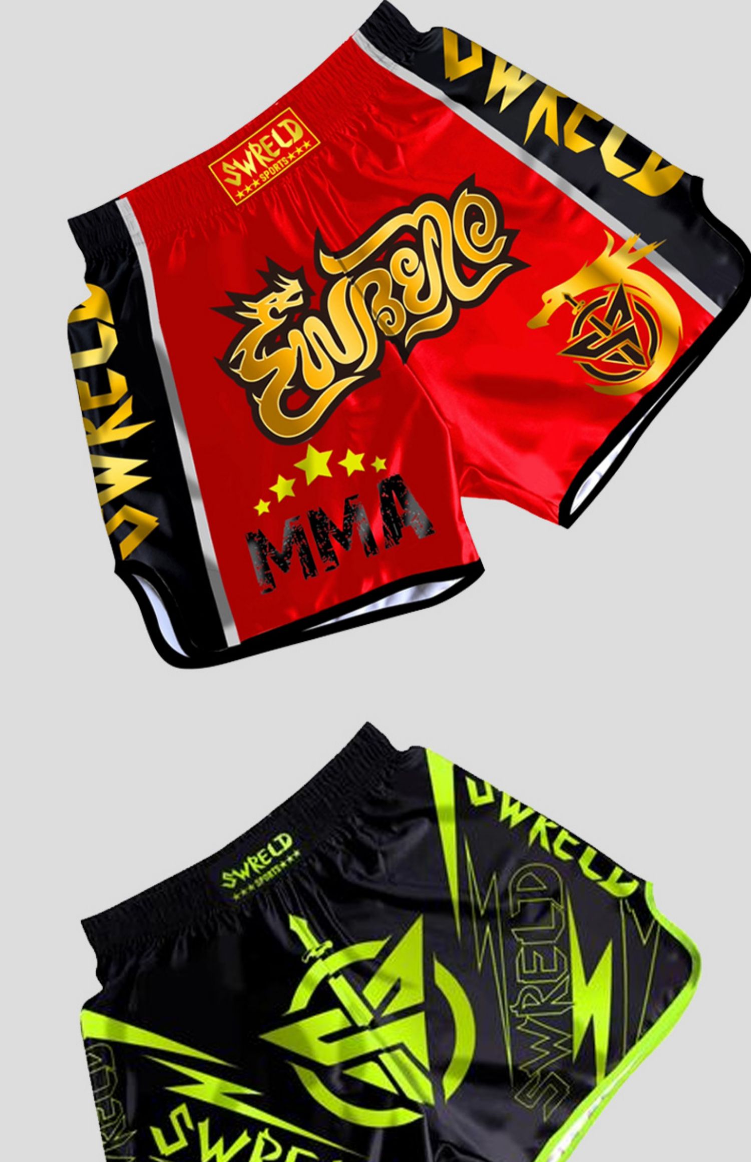 mathderay 泰拳短裤搏击裤 裤子拳击裤衩运动散打训练服a格斗男衣服