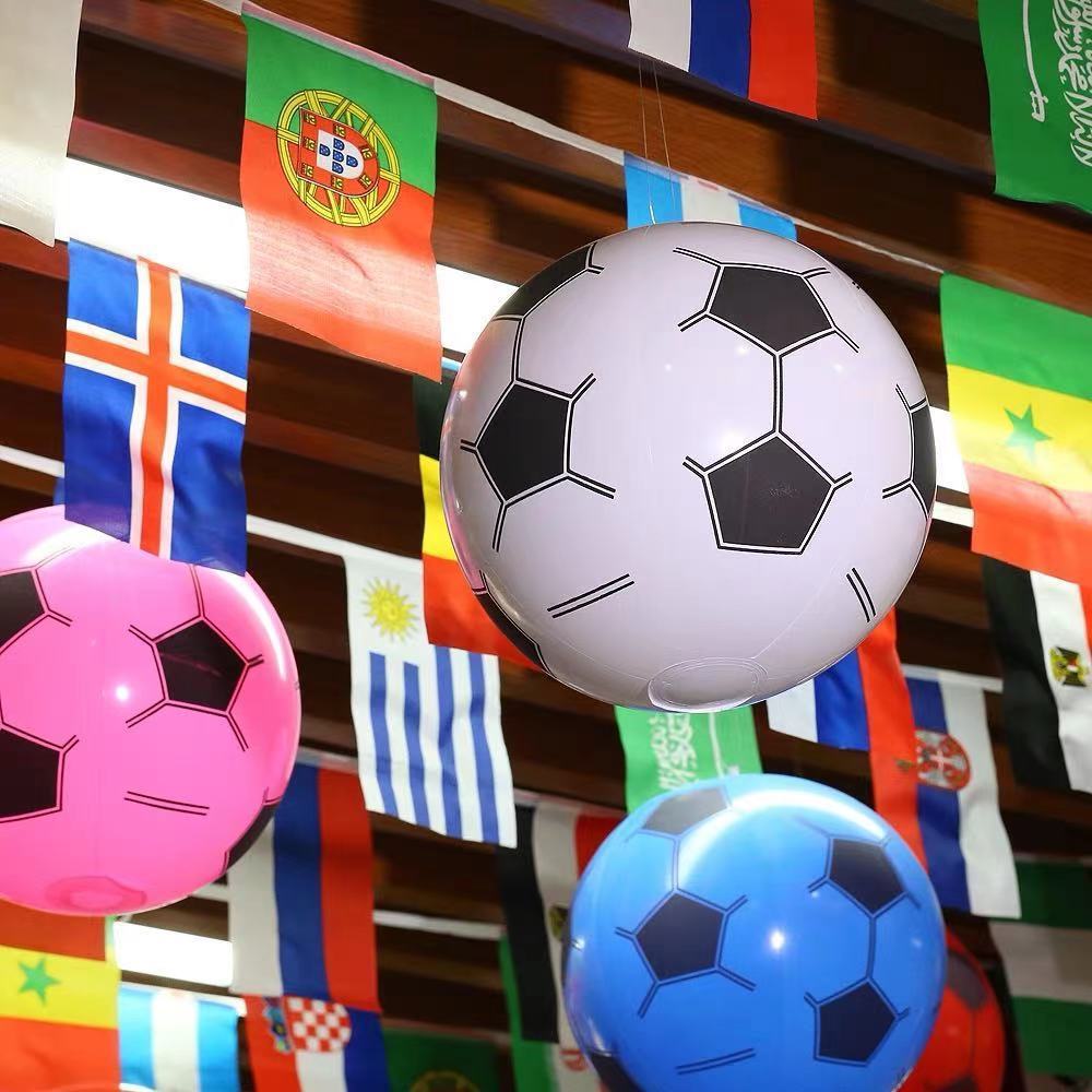 舒弗2020年欧洲杯装饰品吊球室内充气足球挂件酒吧商场主题气球装饰