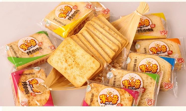 五龙米多奇烤香膜片 饼干烤馍片面包片粗粮早餐50包/20包/5包多规格