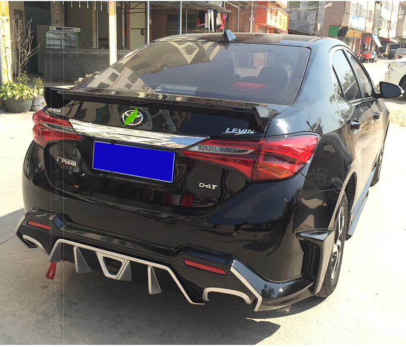 适用14款丰田雷凌前保险杠前铲大小包围外观改装配件保险杠前铲侧裙后