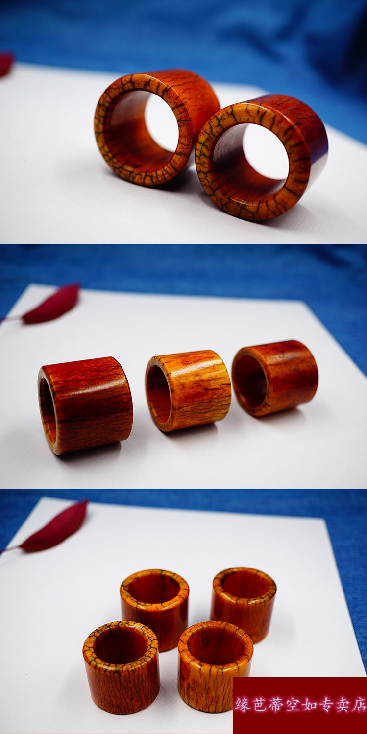 63 俏加妮专柜老料西藏牦牛骨扳指复古老牛骨头文玩戒指环男大拇指