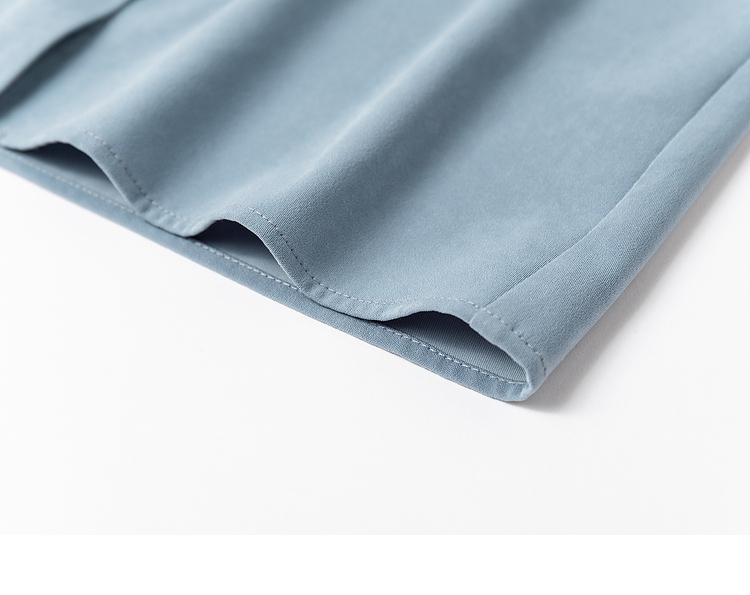 衣香丽影韩版时尚ins风显瘦森女系衬衫女女装 石灰蓝 xl