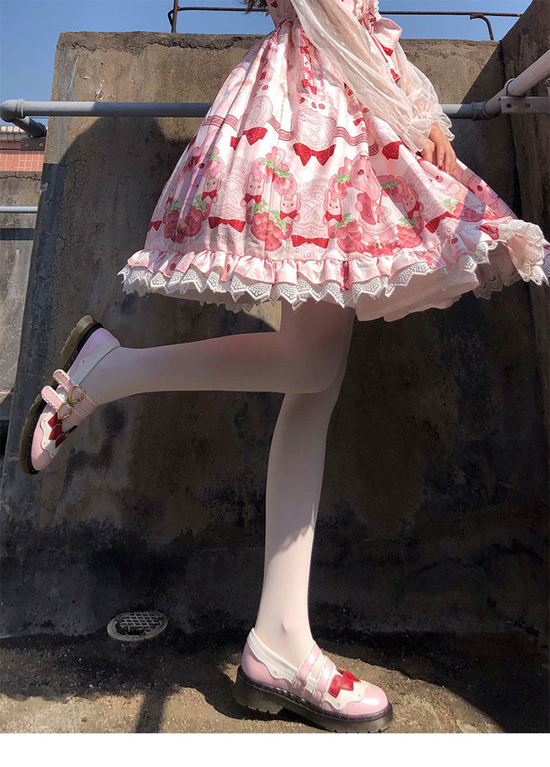 日系软妹洛丽塔jk白丝舞蹈连裤袜女ita学生天鹅绒打底袜春夏薄 黑