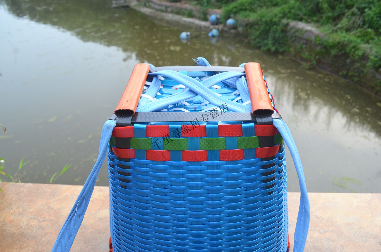 喜嘉华 塑料藤编背篓竹编背篼农家用成人买菜塑料大号背筐手工编织背