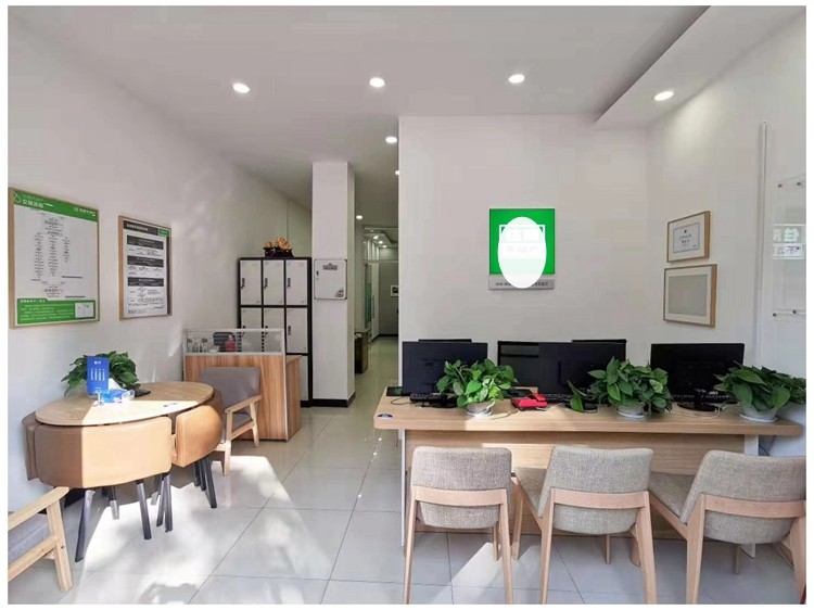 墨绩 德佑房地产中介门店前台桌地产销售前台接待桌办公前台接待长条