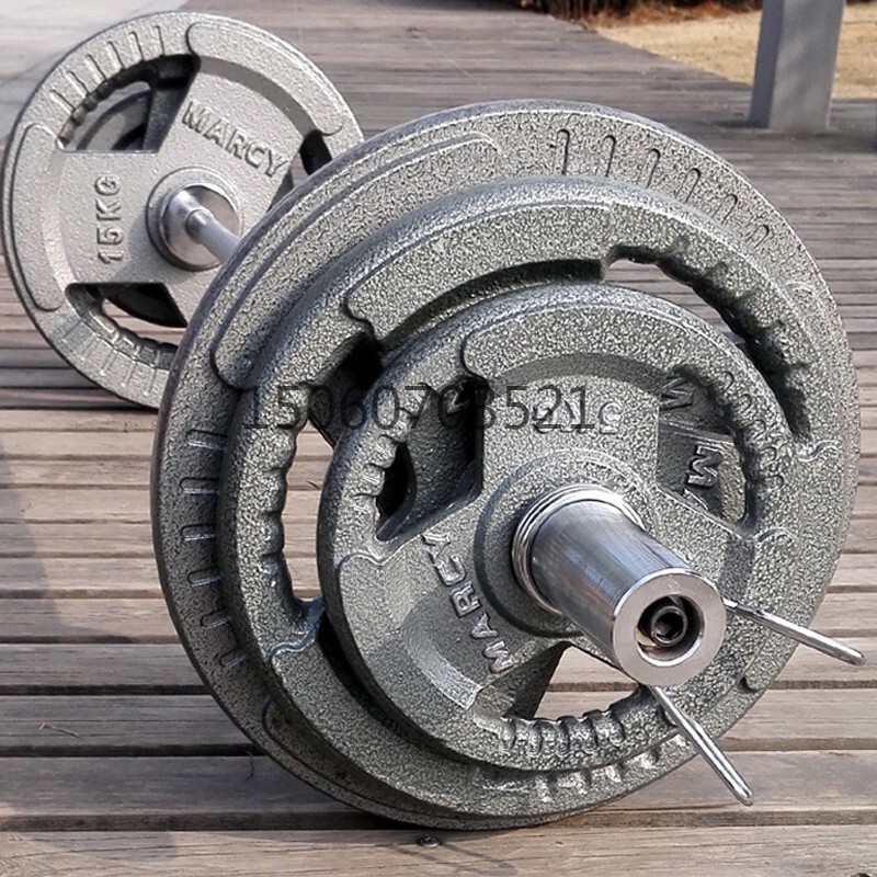 珂贝奴大孔奥杆杠铃100kg烤漆杠铃手抓大孔杠铃片加重片可拆卸奥杆