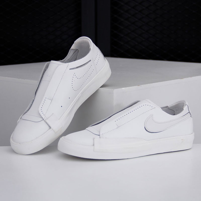 nike耐克官方女鞋2021夏季新款无鞋带一脚套皮面运动板鞋休闲鞋cj