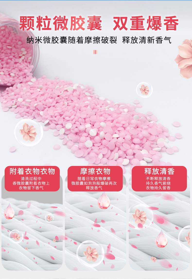 兔之力 浪漫樱花味 护衣留香珠 200g 图6