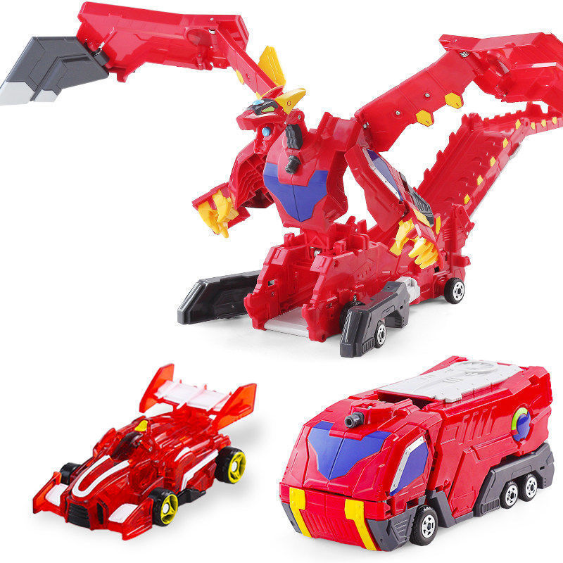 适用于盟卡车神之魔幻车神套装玩具摩卡门萌卡车库变形飞车灵空战神天