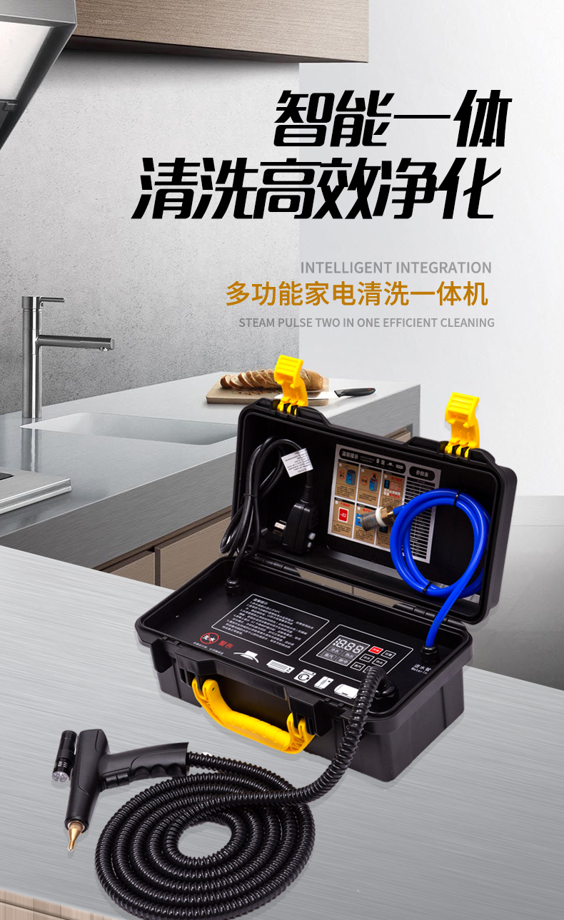 高温蒸汽清洁机家用油烟机冰箱空调清洗一体机家电清洗机消毒设备标努