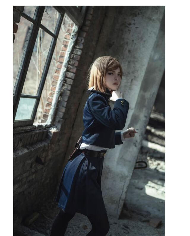 咒术回战cosplay服装高专制服钉崎野蔷薇cos服装套装蓝色黑色服 深