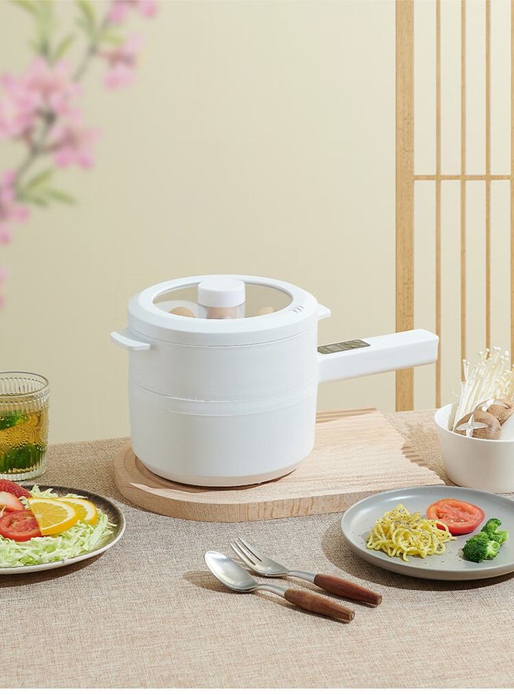 特百惠(tupperware) 智能电煮锅宿舍学生锅多功能电锅家用一体煮面
