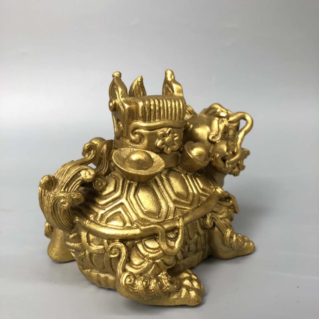 纯铜龙龟仿古四神兽龟龟八卦金钱龟铜制瑞兽家居客厅桌面摆件一款四