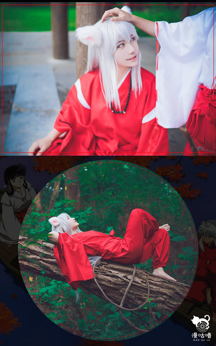 犬夜叉cos犬夜叉cos服日本服剑道服和服cos服男装cosplay 犬夜叉cos服