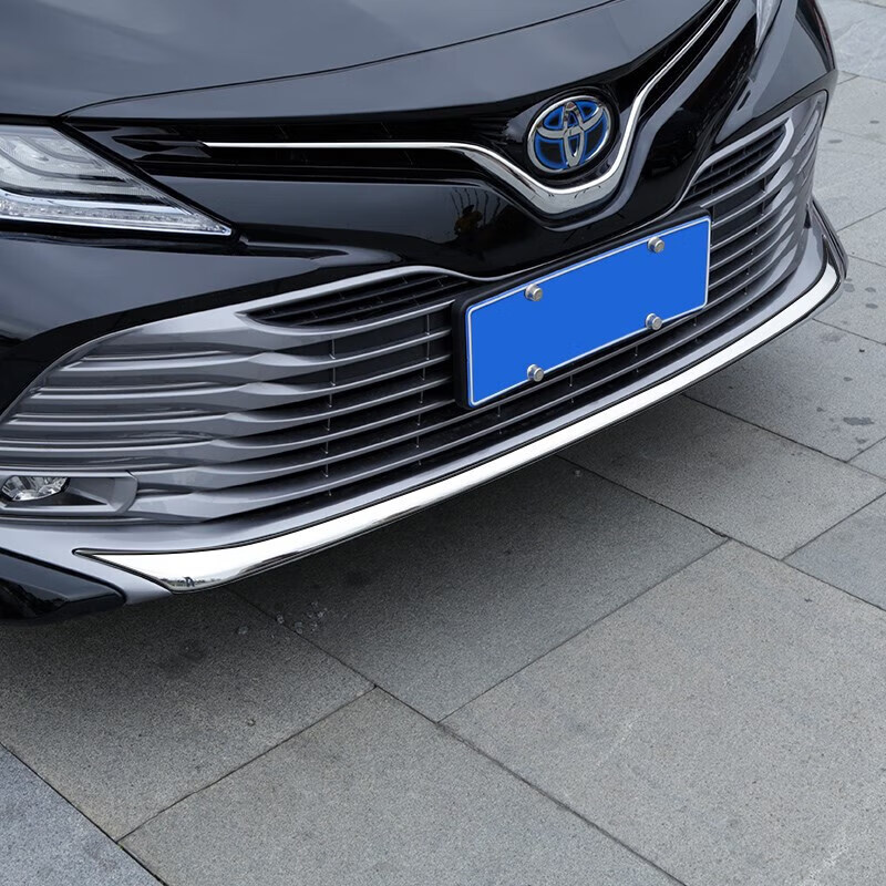 专用于八代凯美瑞前杠改装前保险杠防撞防刮条凯美瑞中网装饰配件 前