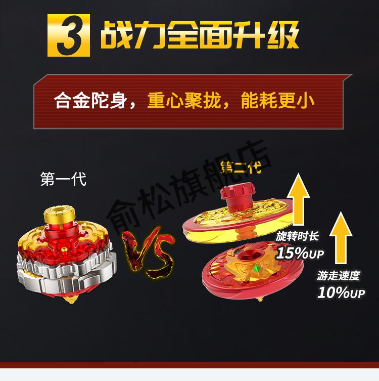 超变旋转枪陀螺玩具手动发射坨螺枪防御型疾风马转速仪合金陀螺战甲