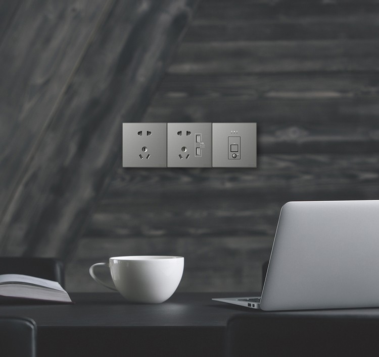 西蒙(simon)开关插座m3系列雅白色 弱电wifi面板 86型家用三孔带开关