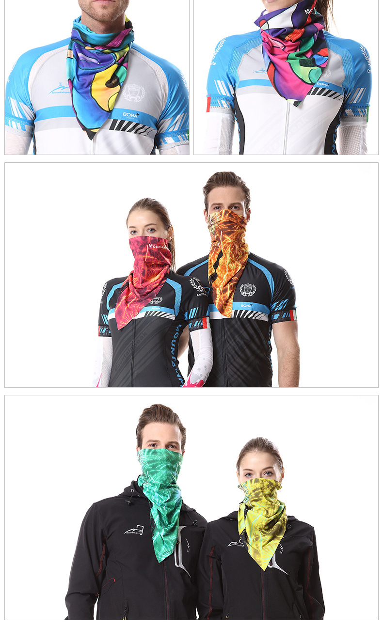 骑行头巾夏季防晒冰丝三角巾魔术巾男女户外装备围脖面巾面罩全脸春夏