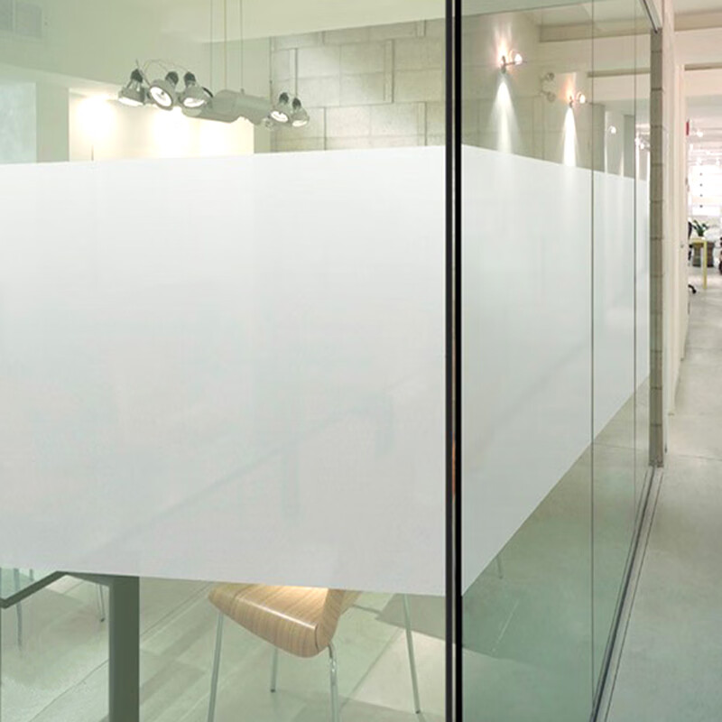 窗户贴纸透光不透明不透影白磨砂办公室隔断卫生间玻璃贴膜 1.