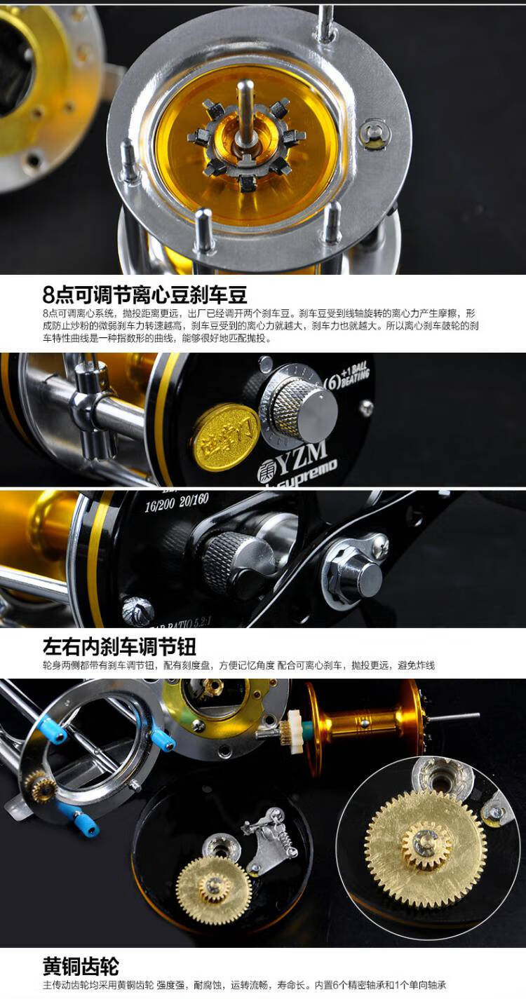 防炸线的水滴轮渔掌门全金属鼓轮海钓打黑雷强路亚可视轮防炸线远投