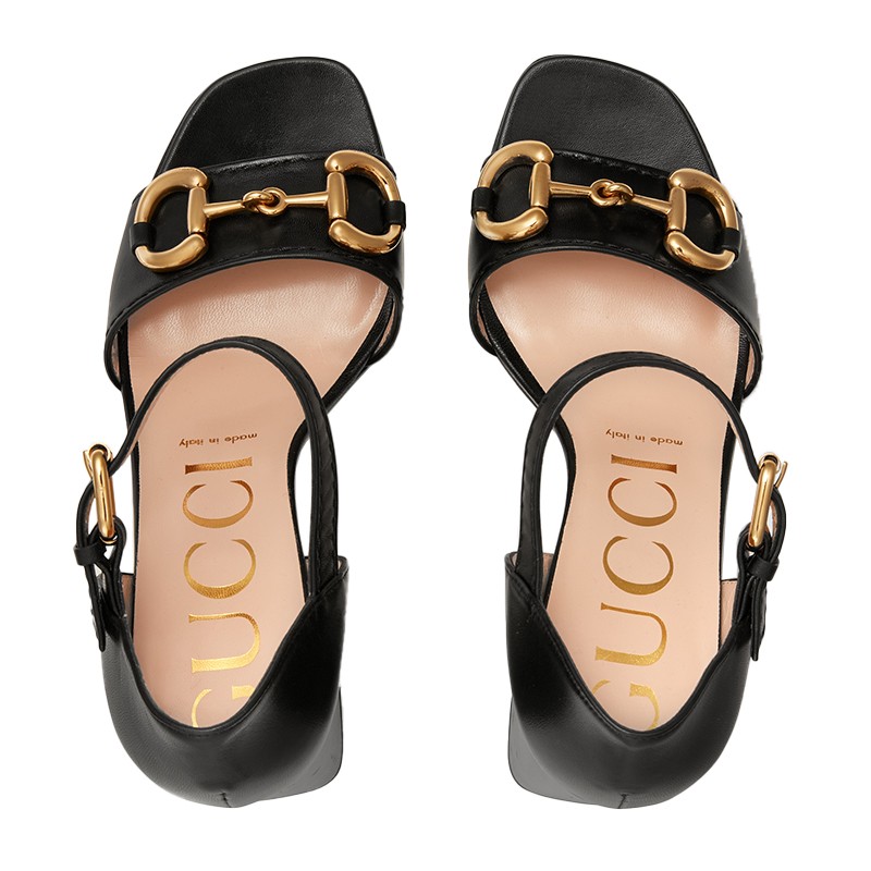 gucci古驰女鞋金属马衔扣超高跟凉鞋高跟鞋655411 七夕送礼 bko00