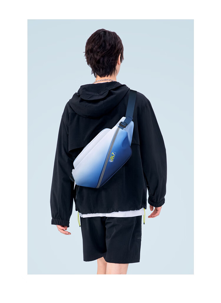 GOLF Trendy Crossbody Bag for Men, Gradient Color Shoulder Bag, Outdoor Sports Waist Pack, Men's Phone Bag, Ink Wash 28