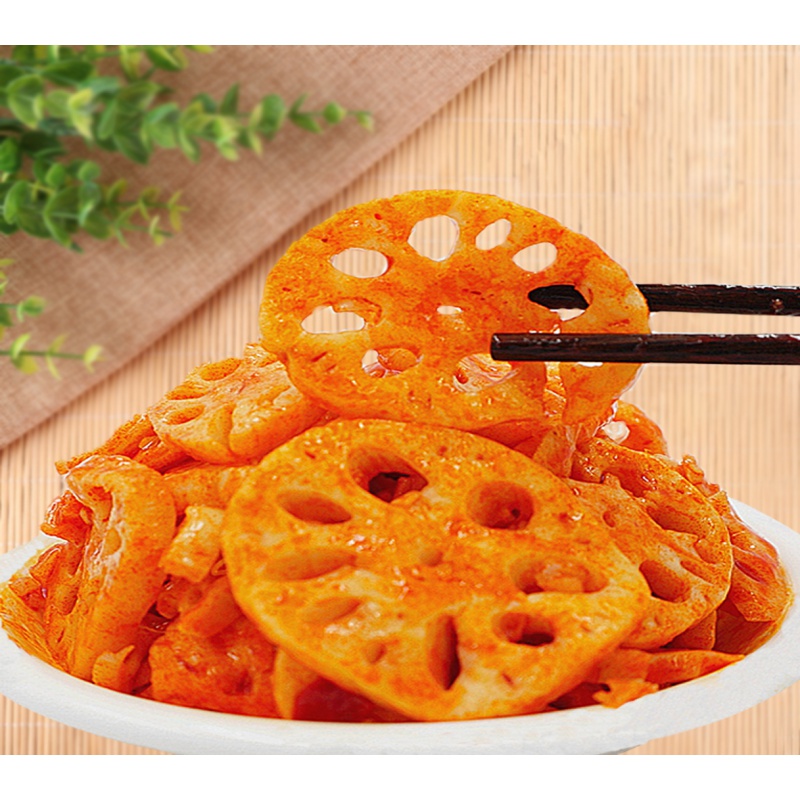 酸甜红油莲藕片香辣湖北特产大包整箱装酱菜咸菜下饭菜不咸脆10斤邮政