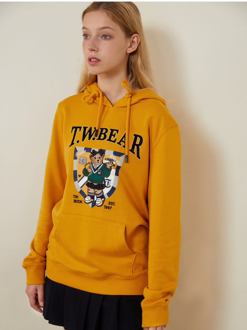 teenieweenie小熊连帽套头卫衣短款上衣宽松bf显瘦潮流叠穿女秋ttmw2