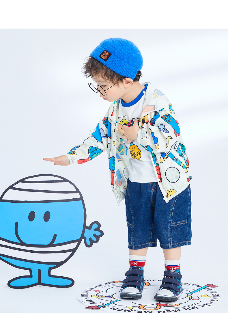 [ip联名]gxgkids童装儿童t恤男童短袖t恤拼色小童短袖t恤夏季 白色