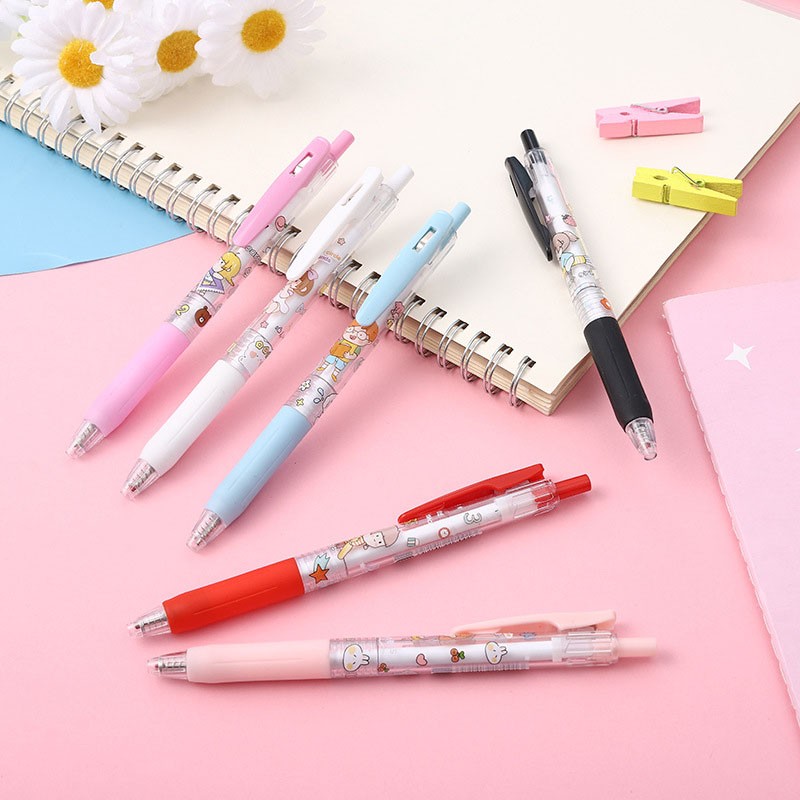 墨核按动卡通中性笔日系ins中性笔可爱超萌高颜值按动肉球笔创意按压