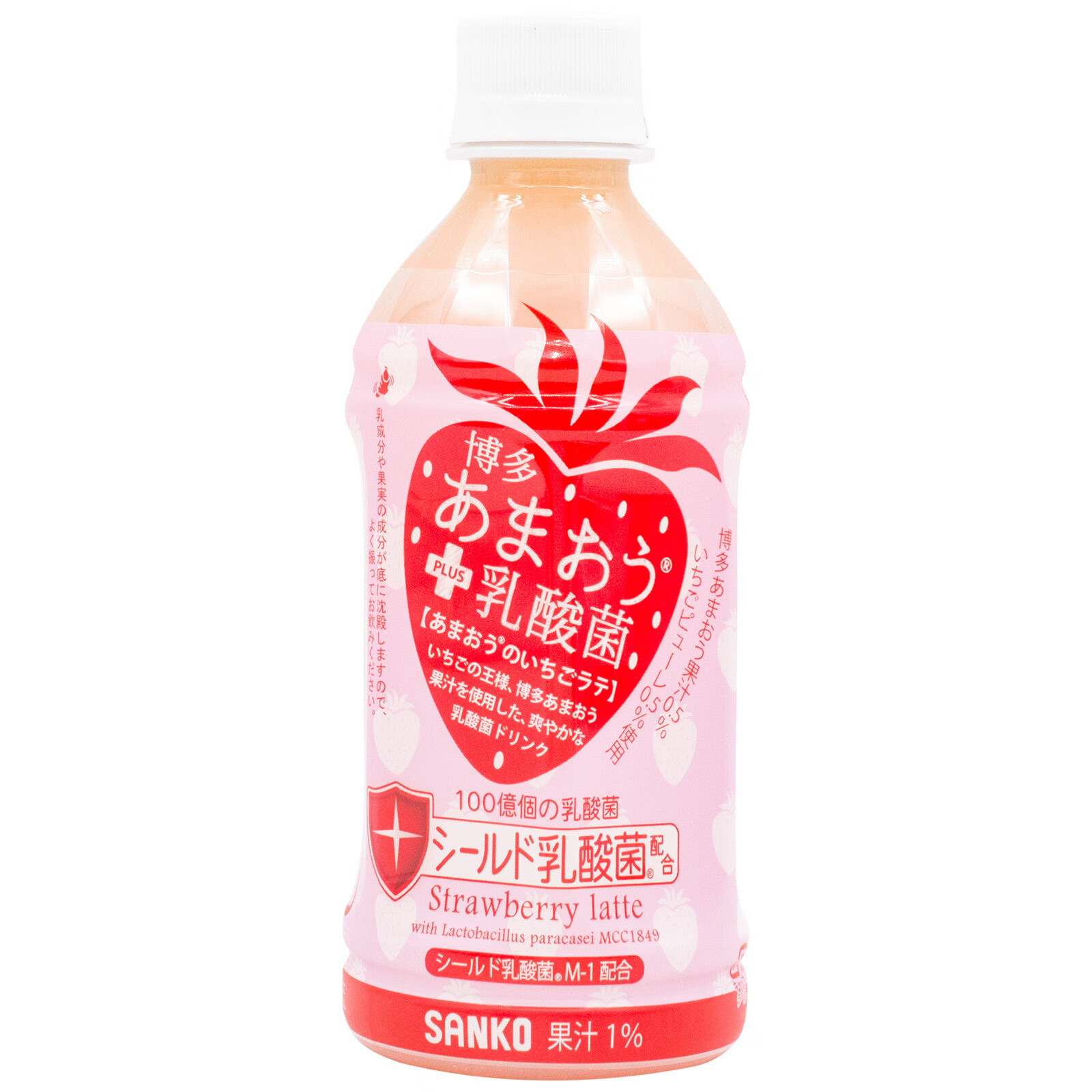 日本进口饮料sanko三谷博多amaou草莓乳酸菌益力多酸奶饮料350ml1瓶